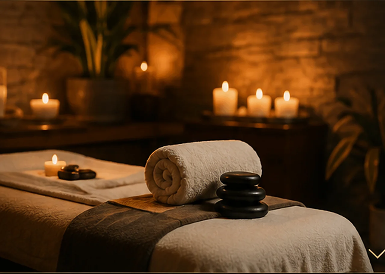 חדר ספא פרטי ומואר בנרות ב-BODY MASSAGE בראשון לציון